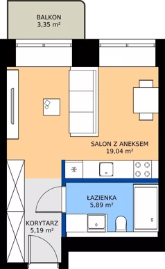 1 pokój, mieszkanie 30,12 m², piętro 1, oferta nr AA0102, Niedziałkowskiego Park, Poznań, Wilda, ul. Niedziałkowskiego Park
