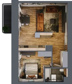 2 pokoje, mieszkanie 52,23 m², parter, oferta nr AA0008, Niedziałkowskiego Park, Poznań, Wilda, ul. Niedziałkowskiego Park