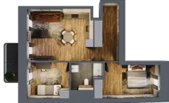3 pokoje, mieszkanie 55,34 m², piętro 2, oferta nr AA0208, Niedziałkowskiego Park, Poznań, Wilda, ul. Niedziałkowskiego Park