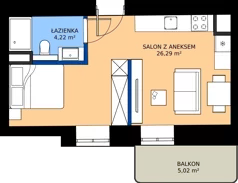 1 pokój, mieszkanie 30,51 m², parter, oferta nr AA0004, Niedziałkowskiego Park, Poznań, Wilda, ul. Niedziałkowskiego Park