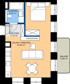 1 pokój, mieszkanie 37,38 m², piętro 2, oferta nr AA0207, Niedziałkowskiego Park, Poznań, Wilda, ul. Niedziałkowskiego Park