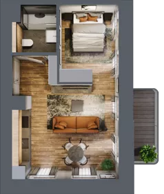 1 pokój, mieszkanie 37,38 m², piętro 2, oferta nr AA0207, Niedziałkowskiego Park, Poznań, Wilda, ul. Niedziałkowskiego Park