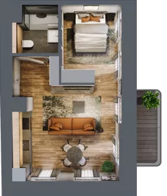 1 pokój, mieszkanie 37,15 m², piętro 1, oferta nr AA0107, Niedziałkowskiego Park, Poznań, Wilda, ul. Niedziałkowskiego Park