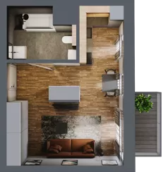 1 pokój, mieszkanie 32,91 m², piętro 4, oferta nr AA0402, Niedziałkowskiego Park, Poznań, Wilda, ul. Niedziałkowskiego Park