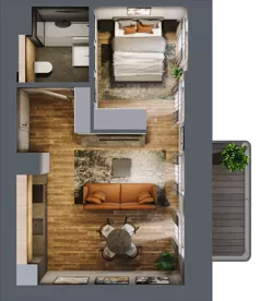 1 pokój, mieszkanie 36,95 m², parter, oferta nr AA0007, Niedziałkowskiego Park, Poznań, Wilda, ul. Niedziałkowskiego Park