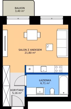 1 pokój, mieszkanie 33,67 m², piętro 2, oferta nr AA0202, Niedziałkowskiego Park, Poznań, Wilda, ul. Niedziałkowskiego Park