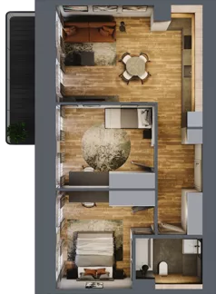 3 pokoje, mieszkanie 62,67 m², parter, oferta nr AA0009, Niedziałkowskiego Park, Poznań, Wilda, ul. Niedziałkowskiego Park