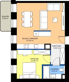 2 pokoje, mieszkanie 53,17 m², piętro 2, oferta nr AA0210, Niedziałkowskiego Park, Poznań, Wilda, ul. Niedziałkowskiego Park