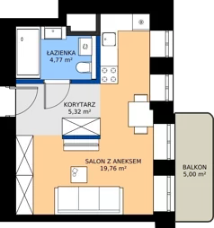 1 pokój, mieszkanie 29,85 m², parter, oferta nr AA0005, Niedziałkowskiego Park, Poznań, Wilda, ul. Niedziałkowskiego Park