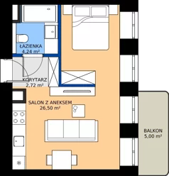 1 pokój, mieszkanie 33,46 m², parter, oferta nr AA0006, Niedziałkowskiego Park, Poznań, Wilda, ul. Niedziałkowskiego Park