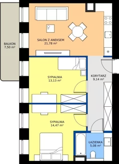 3 pokoje, mieszkanie 63,60 m², piętro 2, oferta nr AA0211, Niedziałkowskiego Park, Poznań, Wilda, ul. Niedziałkowskiego Park
