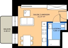 1 pokój, mieszkanie 26,26 m², piętro 2, oferta nr AA0209, Niedziałkowskiego Park, Poznań, Wilda, ul. Niedziałkowskiego Park