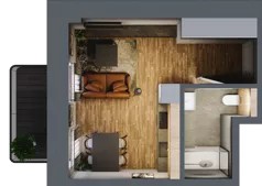 1 pokój, mieszkanie 26,26 m², piętro 2, oferta nr AA0209, Niedziałkowskiego Park, Poznań, Wilda, ul. Niedziałkowskiego Park
