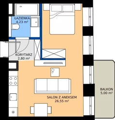 1 pokój, mieszkanie 33,58 m², piętro 2, oferta nr AA0206, Niedziałkowskiego Park, Poznań, Wilda, ul. Niedziałkowskiego Park