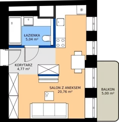 1 pokój, mieszkanie 30,57 m², piętro 2, oferta nr AA0205, Niedziałkowskiego Park, Poznań, Wilda, ul. Niedziałkowskiego Park