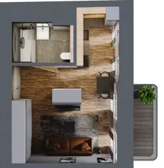 1 pokój, mieszkanie 30,57 m², piętro 2, oferta nr AA0205, Niedziałkowskiego Park, Poznań, Wilda, ul. Niedziałkowskiego Park