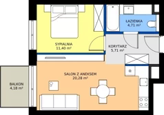 2 pokoje, mieszkanie 42,11 m², parter, oferta nr BB0006, Niedziałkowskiego Park, Poznań, Wilda, ul. Niedziałkowskiego Park