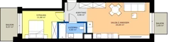 2 pokoje, mieszkanie 47,22 m², piętro 4, oferta nr BB0417, Niedziałkowskiego Park, Poznań, Wilda, ul. Niedziałkowskiego Park