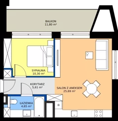 2 pokoje, mieszkanie 46,26 m², piętro 3, oferta nr BC0307, Niedziałkowskiego Park, Poznań, Wilda, ul. Niedziałkowskiego Park