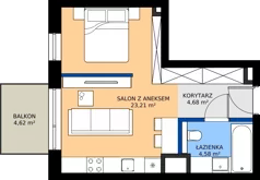 1 pokój, mieszkanie 32,46 m², parter, oferta nr BC0001, Niedziałkowskiego Park, Poznań, Wilda, ul. Niedziałkowskiego Park