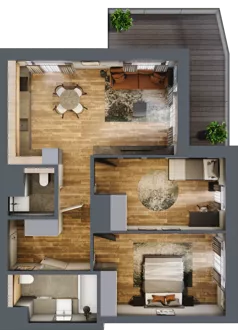 3 pokoje, mieszkanie 66,57 m², piętro 5, oferta nr BC0504, Niedziałkowskiego Park, Poznań, Wilda, ul. Niedziałkowskiego Park