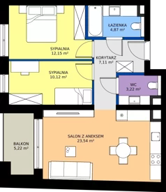 3 pokoje, mieszkanie 61,01 m², piętro 3, oferta nr BB0305, Niedziałkowskiego Park, Poznań, Wilda, ul. Niedziałkowskiego Park