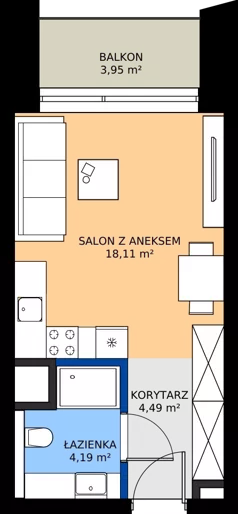 1 pokój, mieszkanie 26,79 m², piętro 2, oferta nr BB0216, Niedziałkowskiego Park, Poznań, Wilda, ul. Niedziałkowskiego Park