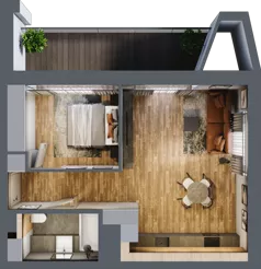 2 pokoje, mieszkanie 46,26 m², piętro 2, oferta nr BC0207, Niedziałkowskiego Park, Poznań, Wilda, ul. Niedziałkowskiego Park