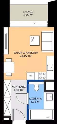 1 pokój, mieszkanie 26,74 m², piętro 3, oferta nr BB0313, Niedziałkowskiego Park, Poznań, Wilda, ul. Niedziałkowskiego Park