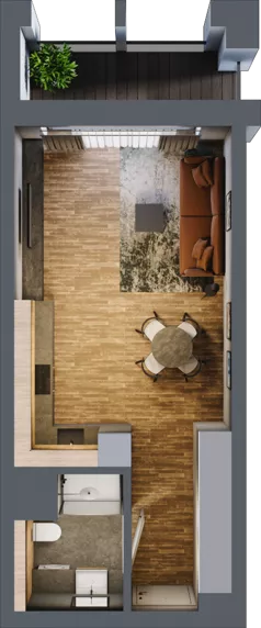 1 pokój, mieszkanie 32,68 m², piętro 1, oferta nr BA0111, Niedziałkowskiego Park, Poznań, Wilda, ul. Niedziałkowskiego Park