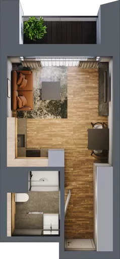 1 pokój, mieszkanie 25,86 m², piętro 2, oferta nr BB0214, Niedziałkowskiego Park, Poznań, Wilda, ul. Niedziałkowskiego Park