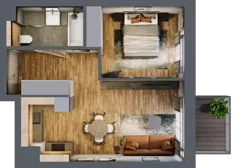 2 pokoje, mieszkanie 41,67 m², parter, oferta nr BB0002, Niedziałkowskiego Park, Poznań, Wilda, ul. Niedziałkowskiego Park