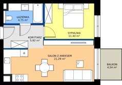 2 pokoje, mieszkanie 43,37 m², piętro 3, oferta nr BB0301, Niedziałkowskiego Park, Poznań, Wilda, ul. Niedziałkowskiego Park