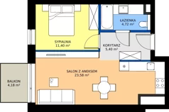 2 pokoje, mieszkanie 45,10 m², parter, oferta nr BB0004, Niedziałkowskiego Park, Poznań, Wilda, ul. Niedziałkowskiego Park