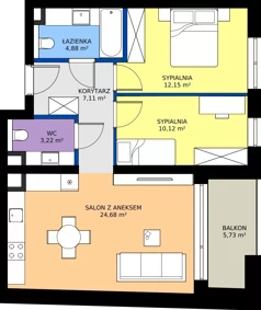 3 pokoje, mieszkanie 62,16 m², piętro 3, oferta nr BB0304, Niedziałkowskiego Park, Poznań, Wilda, ul. Niedziałkowskiego Park