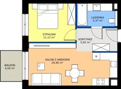 2 pokoje, mieszkanie 42,61 m², piętro 4, oferta nr BA0406, Niedziałkowskiego Park, Poznań, Wilda, ul. Niedziałkowskiego Park