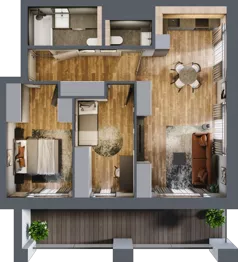 3 pokoje, mieszkanie 63,61 m², piętro 4, oferta nr BC0404, Niedziałkowskiego Park, Poznań, Wilda, ul. Niedziałkowskiego Park