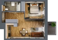2 pokoje, mieszkanie 42,08 m², parter, oferta nr BA0001, Niedziałkowskiego Park, Poznań, Wilda, ul. Niedziałkowskiego Park