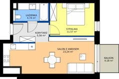 2 pokoje, mieszkanie 45,11 m², parter, oferta nr BB0003, Niedziałkowskiego Park, Poznań, Wilda, ul. Niedziałkowskiego Park