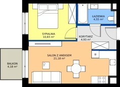 2 pokoje, mieszkanie 41,49 m², parter, oferta nr BA0005, Niedziałkowskiego Park, Poznań, Wilda, ul. Niedziałkowskiego Park