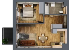 2 pokoje, mieszkanie 41,49 m², parter, oferta nr BA0005, Niedziałkowskiego Park, Poznań, Wilda, ul. Niedziałkowskiego Park