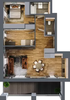 3 pokoje, mieszkanie 72,17 m², parter, oferta nr BA0004, Niedziałkowskiego Park, Poznań, Wilda, ul. Niedziałkowskiego Park