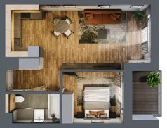 2 pokoje, mieszkanie 46,42 m², piętro 1, oferta nr BC0106, Niedziałkowskiego Park, Poznań, Wilda, ul. Niedziałkowskiego Park