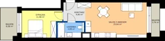 2 pokoje, mieszkanie 47,22 m², piętro 3, oferta nr BA0312, Niedziałkowskiego Park, Poznań, Wilda, ul. Niedziałkowskiego Park