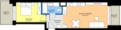 2 pokoje, mieszkanie 47,22 m², piętro 4, oferta nr BB0410, Niedziałkowskiego Park, Poznań, Wilda, ul. Niedziałkowskiego Park