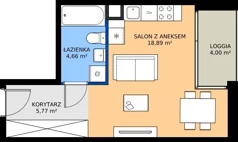 1 pokój, mieszkanie 29,32 m², parter, oferta nr 1.0.8, Atria Nowe Żerniki, Wrocław, Żerniki, Fabryczna, ul. Ernesta Maya