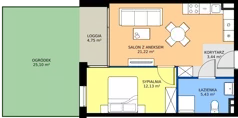 2 pokoje, mieszkanie 39,25 m², parter, oferta nr 2.0.4, Atria Nowe Żerniki, Wrocław, Żerniki, Fabryczna, ul. Ernesta Maya