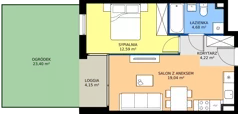 2 pokoje, mieszkanie 40,53 m², parter, oferta nr 1.0.4, Atria Nowe Żerniki, Wrocław, Żerniki, Fabryczna, ul. Ernesta Maya