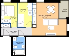 3 pokoje, mieszkanie 50,12 m², parter, oferta nr 1.0.7, Atria Nowe Żerniki, Wrocław, Żerniki, Fabryczna, ul. Ernesta Maya