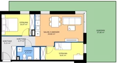 3 pokoje, mieszkanie 52,57 m², parter, oferta nr 3.0.7, Atria Nowe Żerniki, Wrocław, Żerniki, Fabryczna, ul. Ernesta Maya